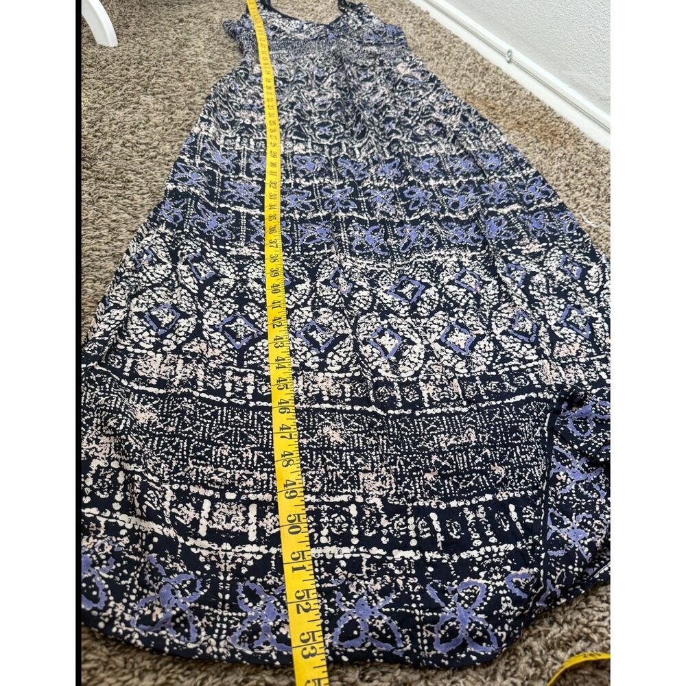 Angie Blue White Babydoll Maxi Dress Womens Sz S Boho Beachy Vacation Cruise - Picture 9 of 9